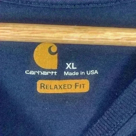 Carhartt Navy Blue Long Sleeve TShirt Men’s size XL - Picture 4 of 10